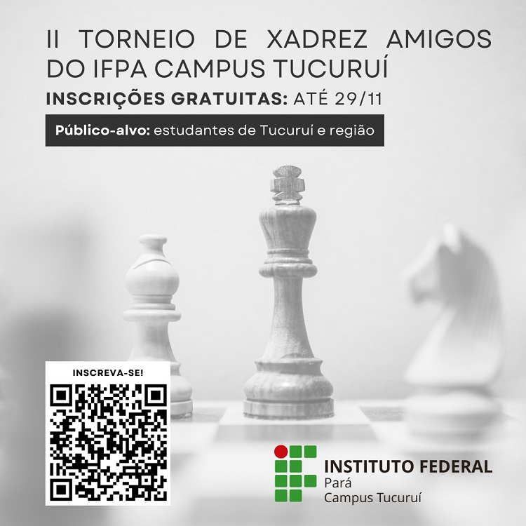 Abertas as inscrições para o 1° Torneio de Xadrez do Instituto de